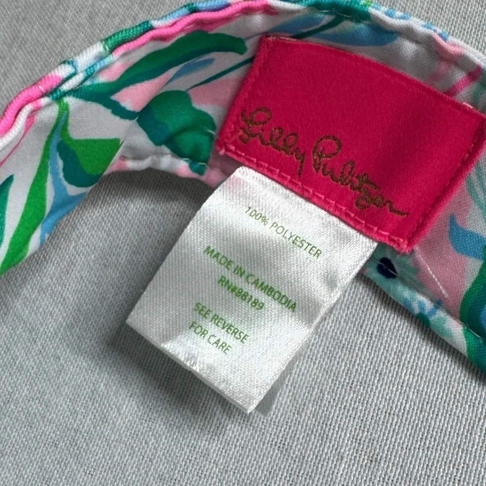 Lilly Pulitzer Holding Court Floral Leaf Print Resort Visor Womens Tropical
